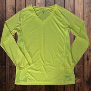 Champion Neon Yellow V-Neck L/S Shirt​​